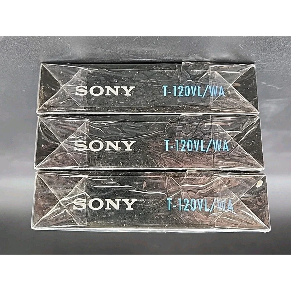 Lot Of 3 Sony 6 Hour T120VRH Std Grade Blank Recordable VHS Video Tapes Sealed